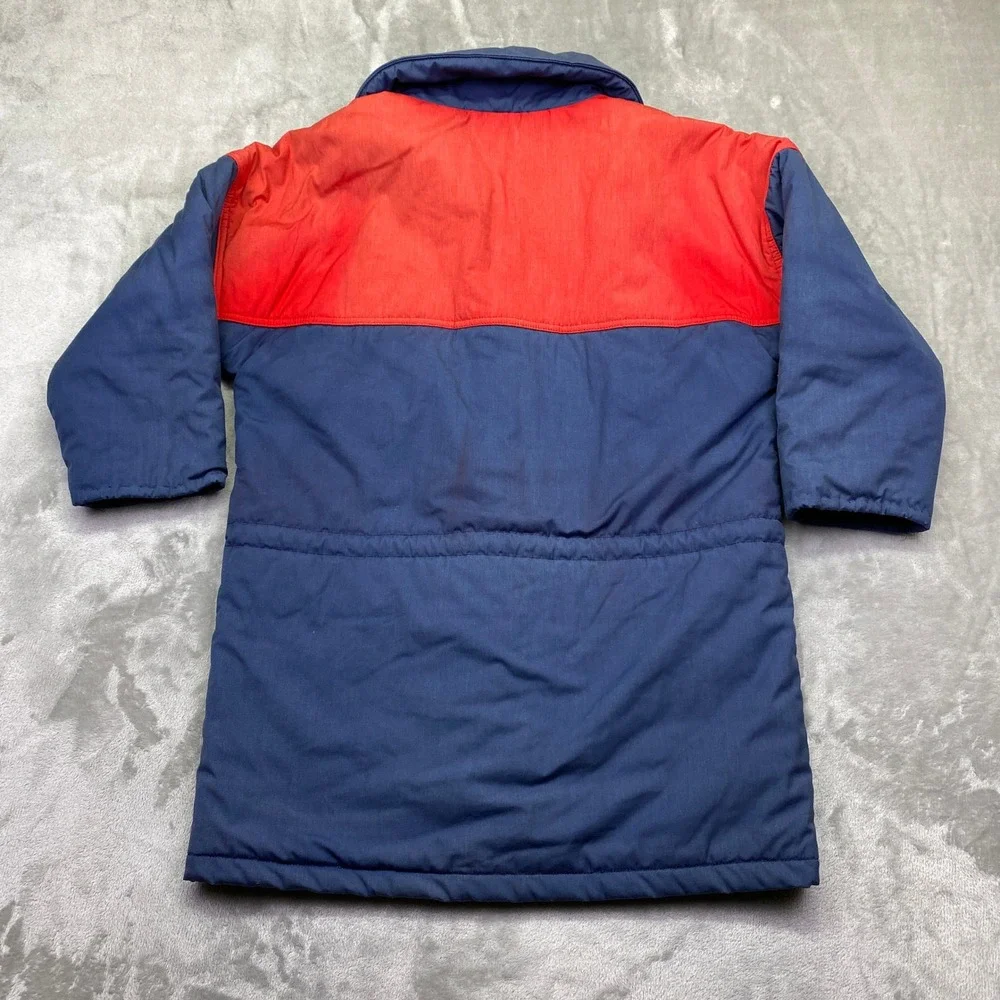 VTG Levis 70's Puffer Jacket Red Blue Color‎ Block 3M Thinsulate Sz M Retro USA